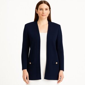 St. John Santana cardigan, navy blue size M wool blend